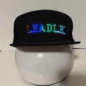 Leadleads Black USB Programmable LED Light-Up Cap (Bluetooth)